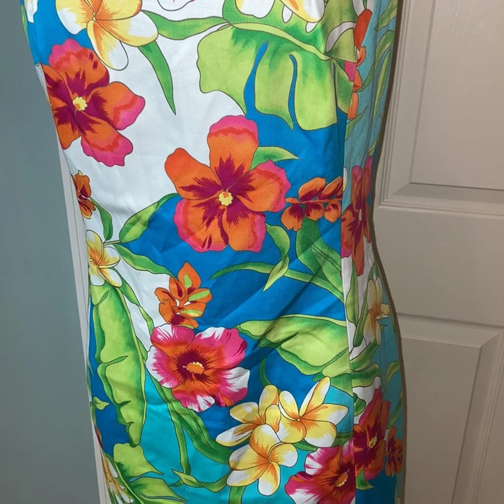 Nwt Ralph Lauren Floral Hibiscus Halter sun Dress - Picture 3 of 9